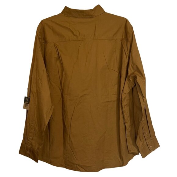 Brahma Mens Relaxed Fit Long Sleeve Work Shirt in Trail Blazer Brown Size 3XL - Picture 2 of 8